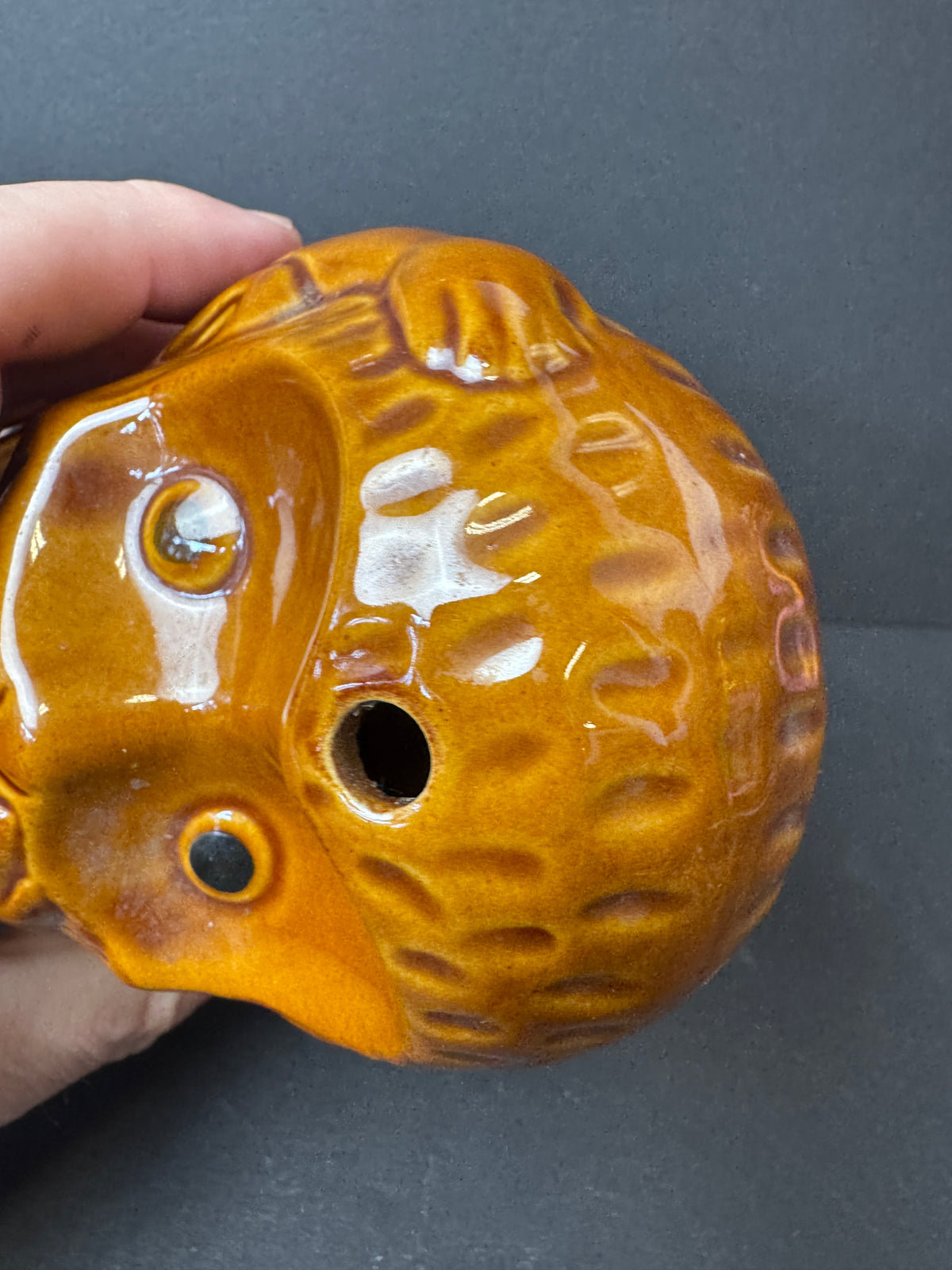 474 - Vintage Hear No Evil Monkey Tiki Mug DW134-H Brown Glaze 6.5" Tall China