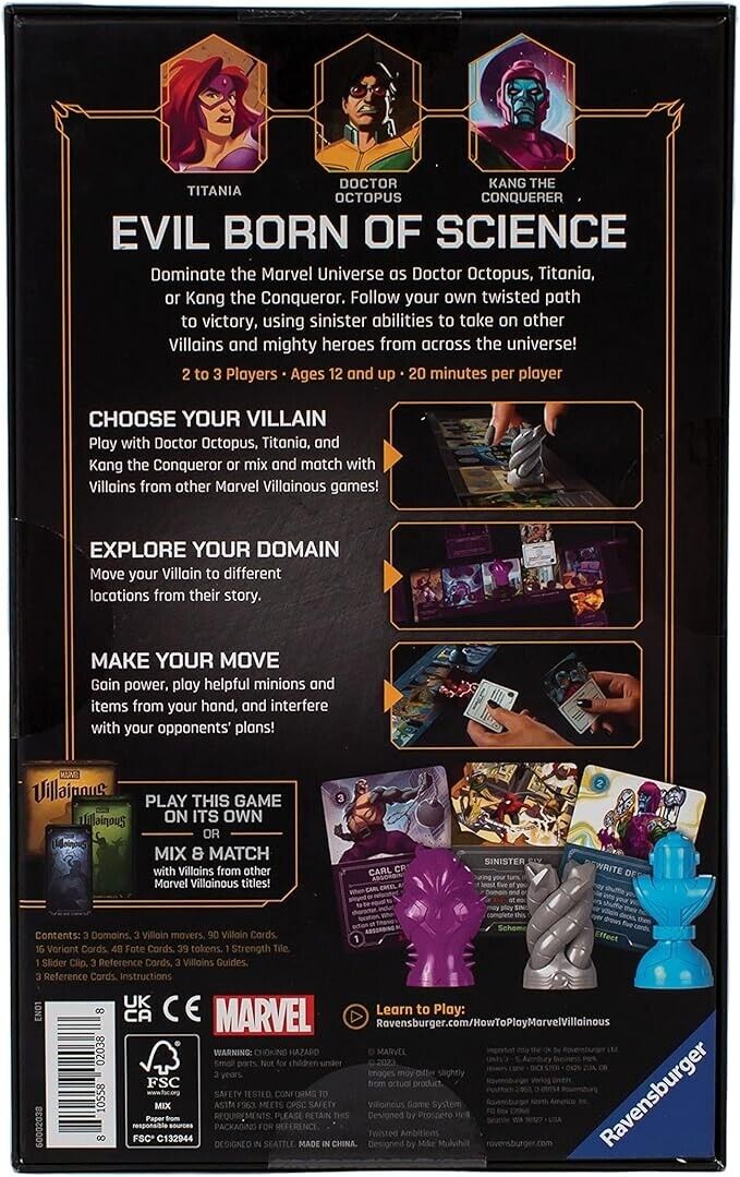 Marvel Villainous Engaging Strategy Board Game
