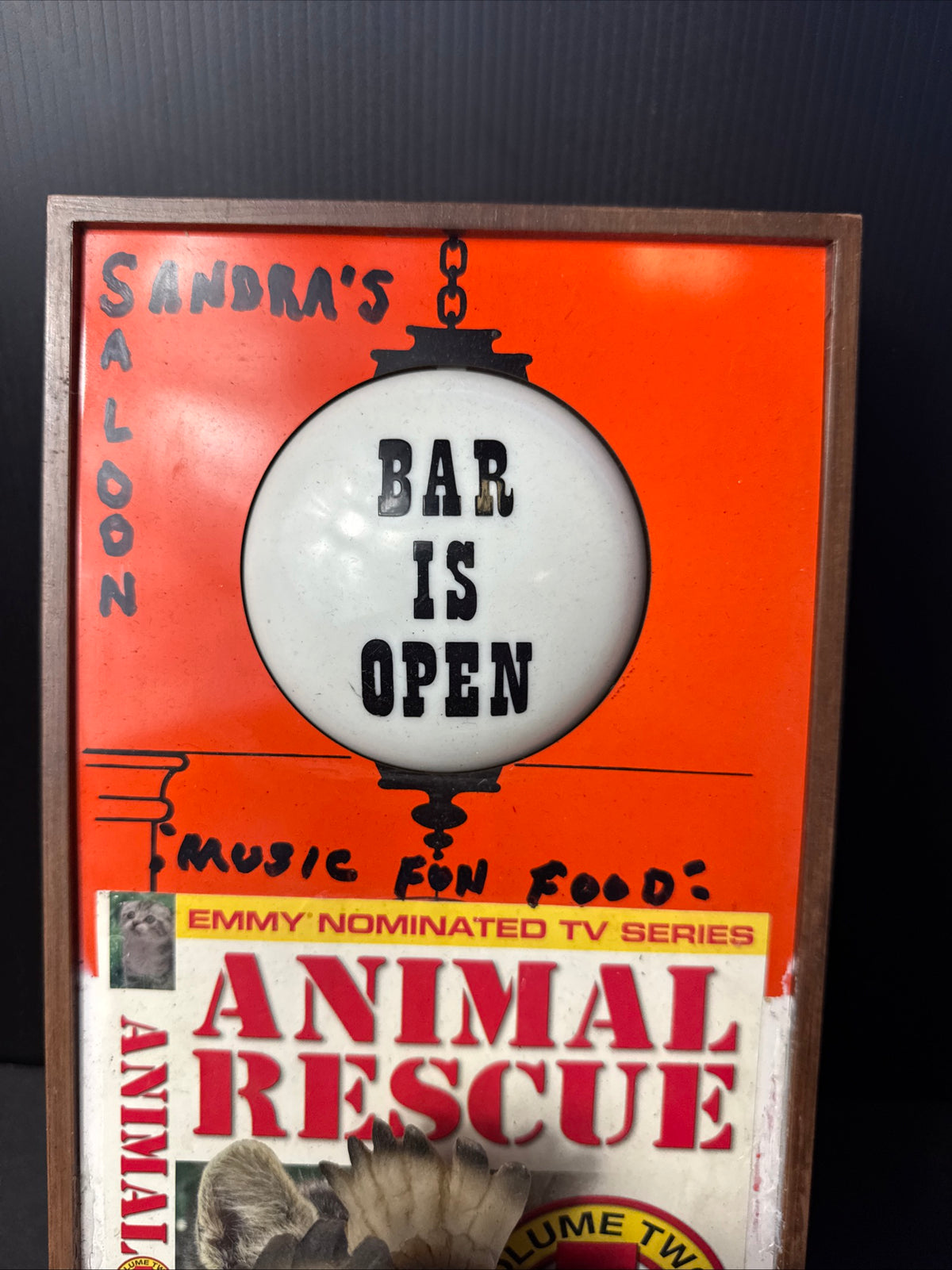 Custom twist on 1970's "Bar is Open" Spartus Model Wall Clock Light - TESTED & WORKING