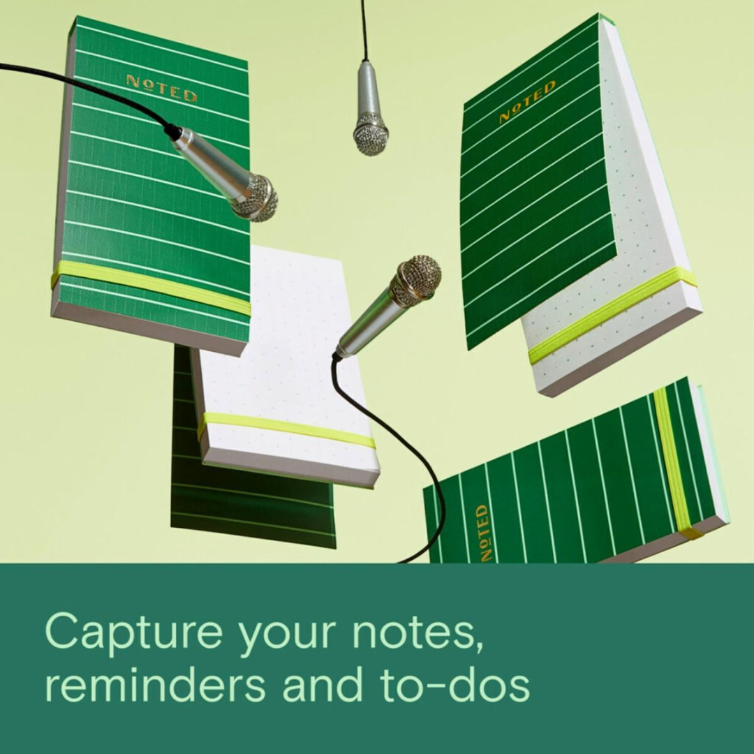 Noted by Post-it Green with Dot Grid Reporter Pad, Sticky Notes