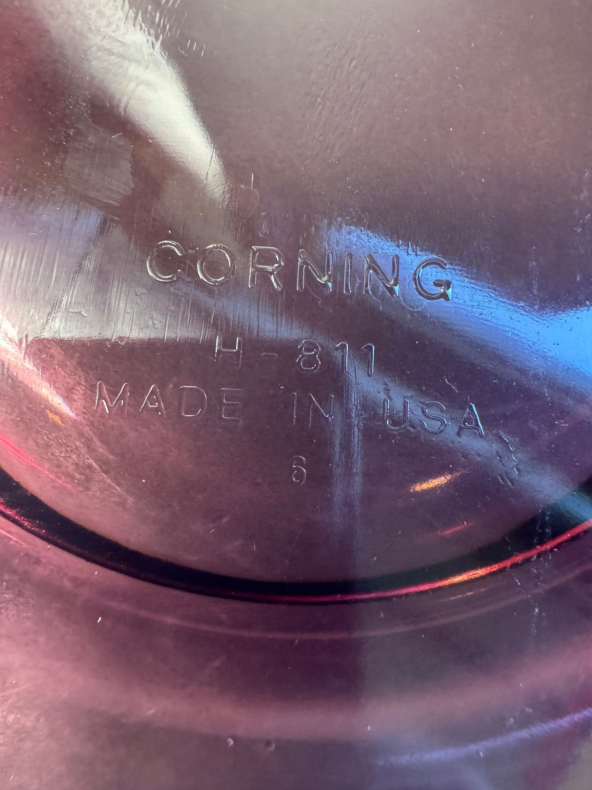 Corning Cranberry Purple Snack Plate Tray