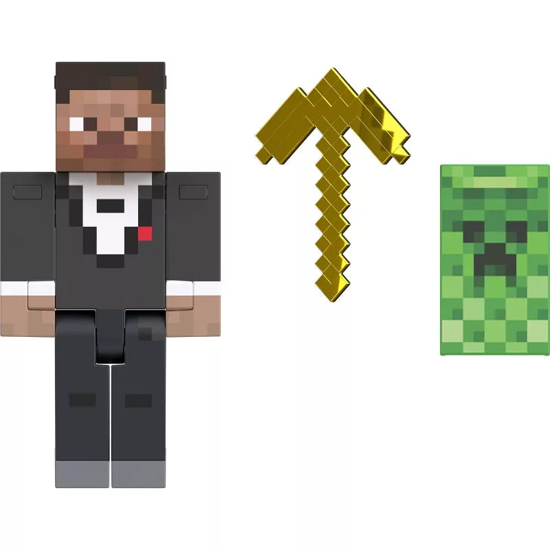 Minecraft Tuxedo Steve Diamond Level Action Figure