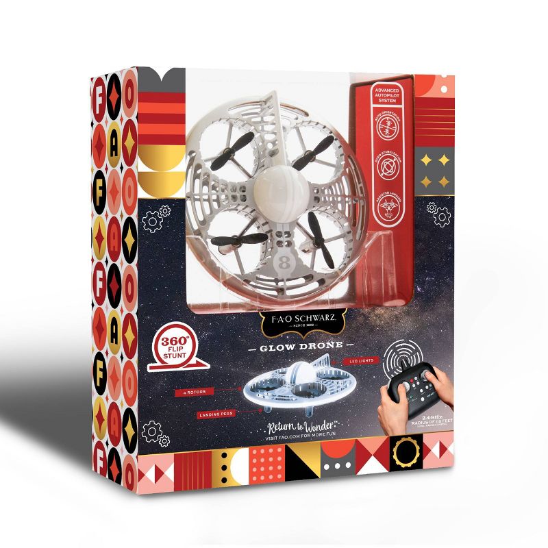 FAO Schwarz Glow Drone LED Stunt UFO