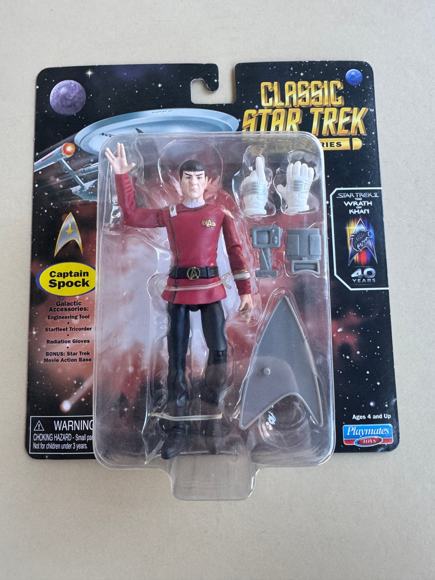 Playmates Classic Star Trek II: The Wrath of Khan CAPTAIN SPOCK 5 in Figure