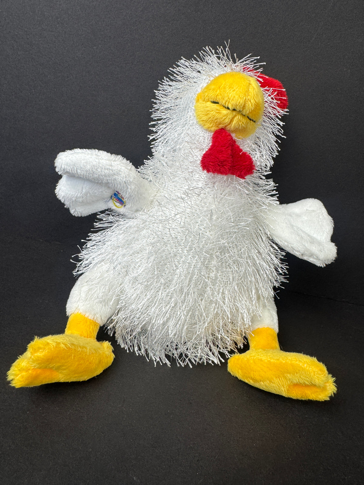 545 - Ganz Fuzzy Hairy Sweet Webkinz Lil'Kinz White Chicken Plush