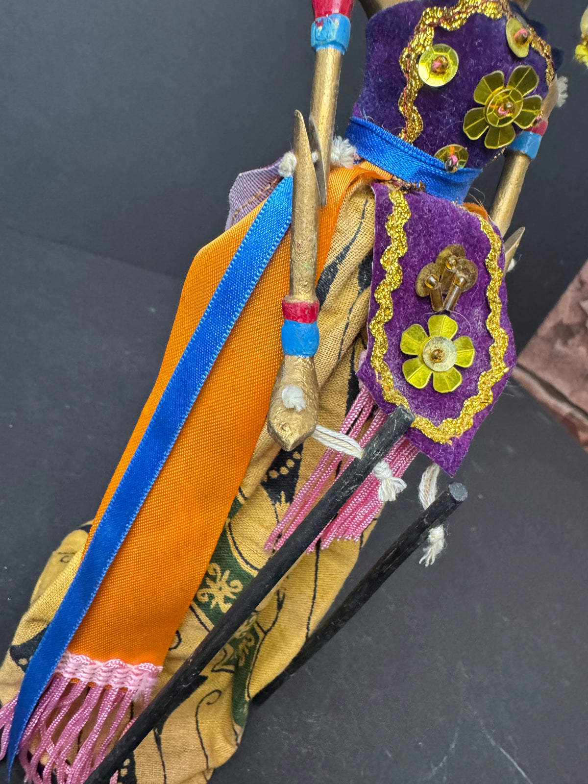 507 - Vintage Ukuran Shadow Puppet Hand painted 10”