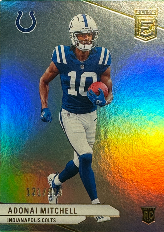 2024 Panini Donruss Elite Football Adonai Mitchell #136 Colts RC /999