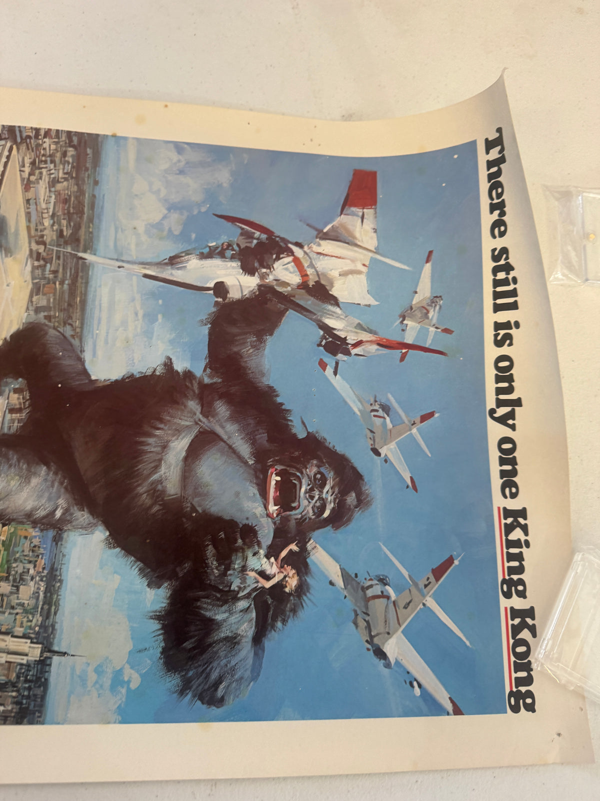 Vintage King Kong Original Movie Poster, Jessica Lange, J. Bridges, Grodin, 1976