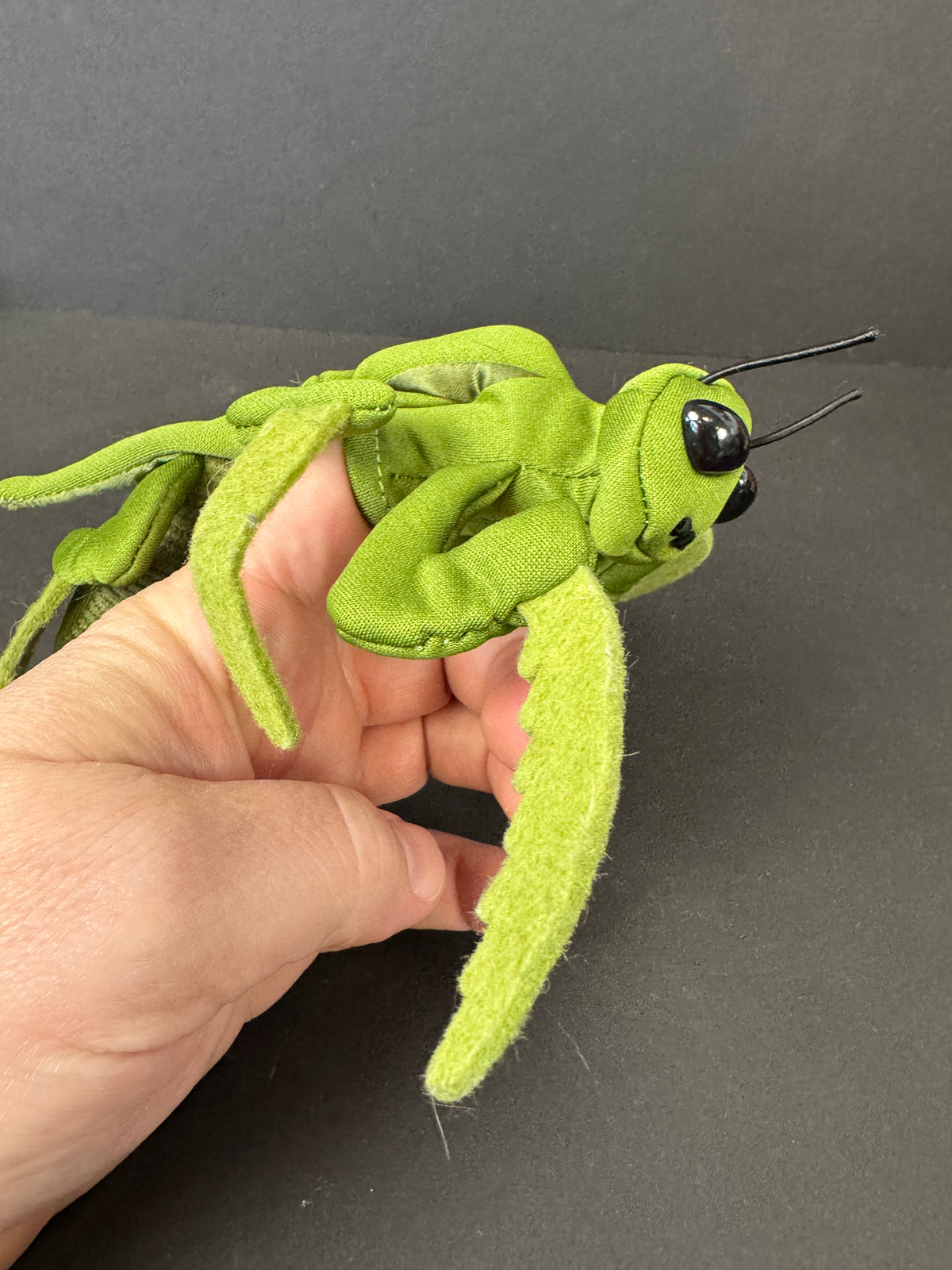 570 - FOLKMANIS PRAYING MANTIS FINGER PUPPET FULL BODIED