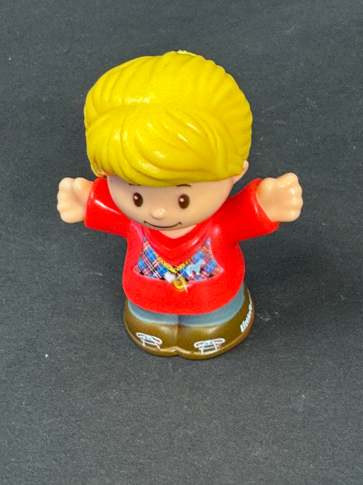 614 - Little People Blonde Girl Figure Red Shirt Fisher-Price