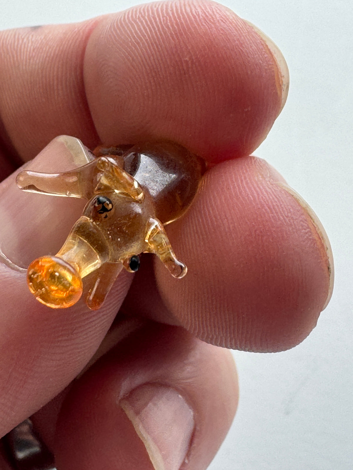 519 - Hand Blown Art Glass Pig Figurine Miniature Pig