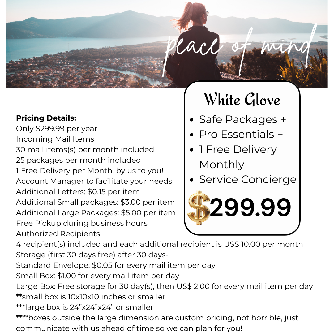 White Glove Annual Mailbox Service | Local Only