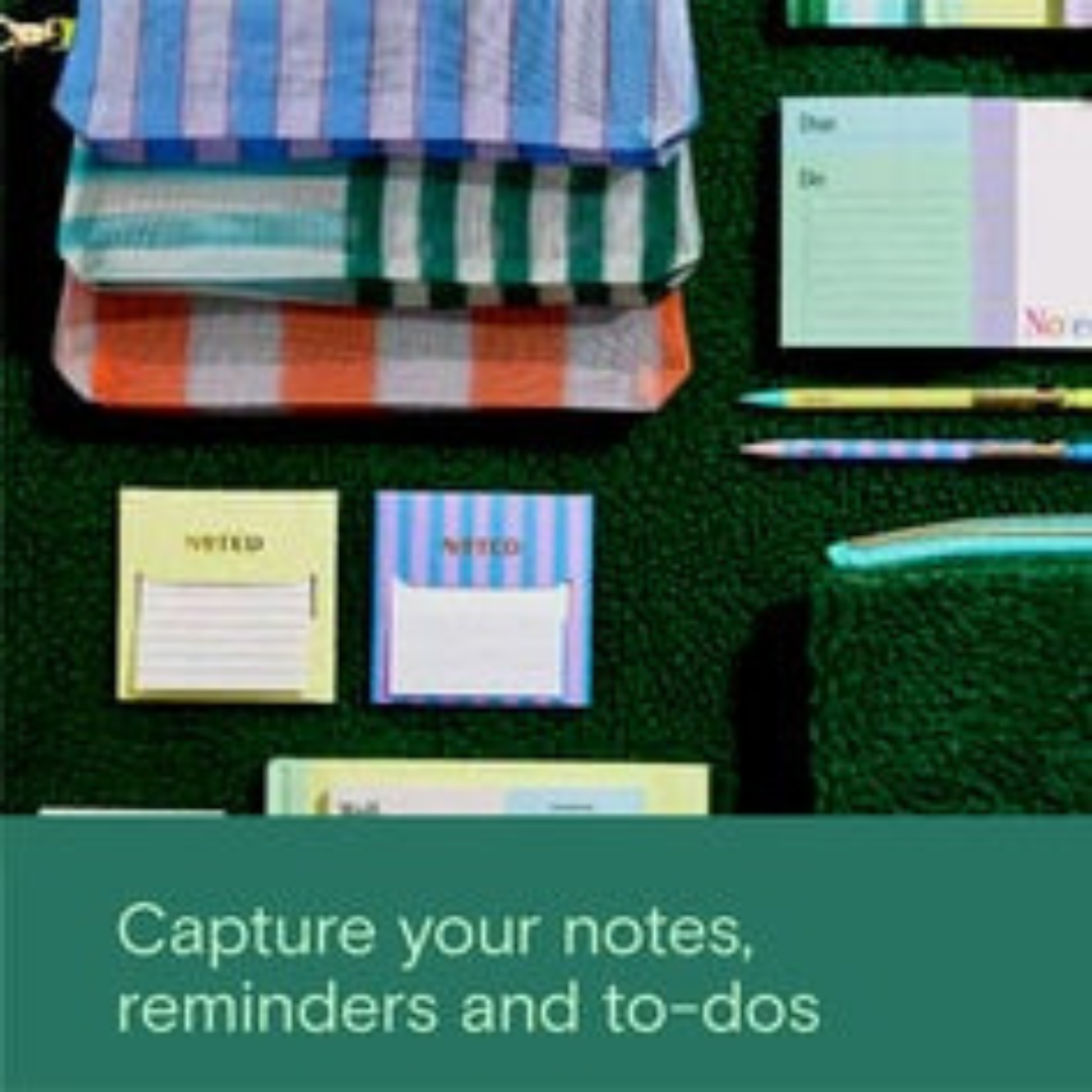 Noted by Post-it Pocket Notes, Multi-Color 2 Sticky Notes Pads