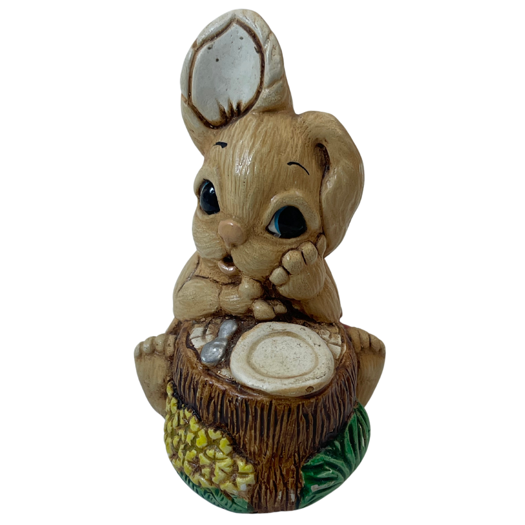 Estate- hand painted stoneware bunny