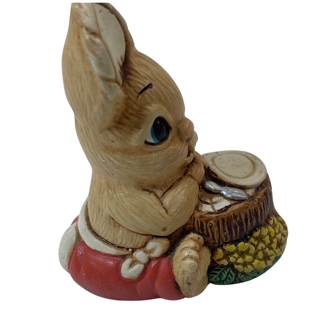 Estate- hand painted stoneware bunny