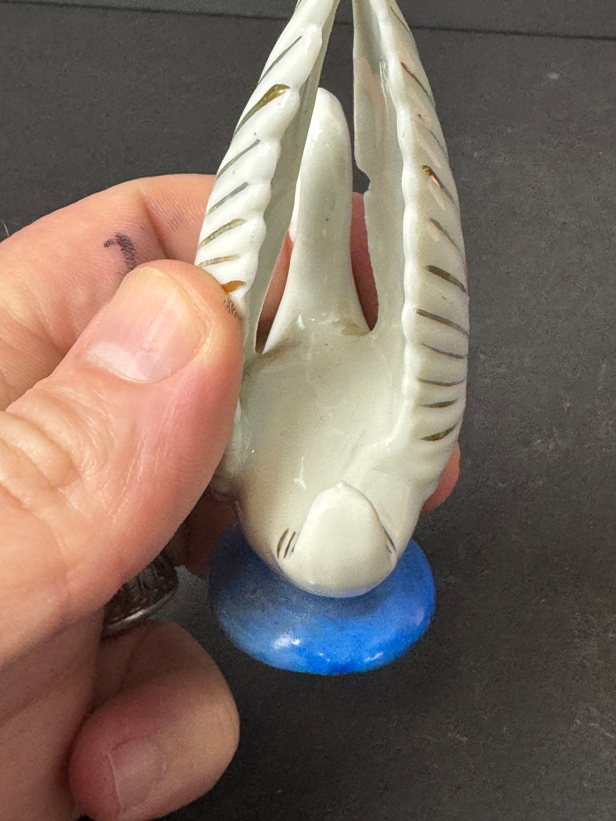 496 - Vintage Occupied Japan SWAN (FOLDED WINGS) porcelain/china figurine