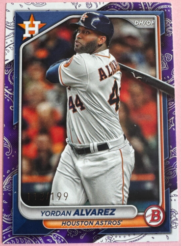 2024 Topps | Bowman | MLB | Yordan Alvarez No.53 | Purple Parallel #113/199