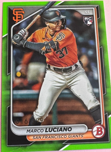 2024 Topps | Bowman | Marco Luciano No.18 | Rookie Card | Neon Green | #316/499