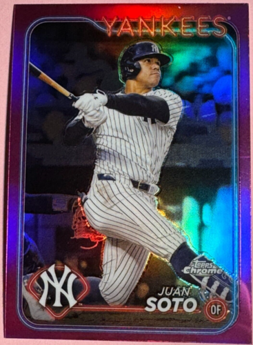 2024 Tops | Chrome | Baseball | Juan Soto #150 | Yankees | Pink Refractor