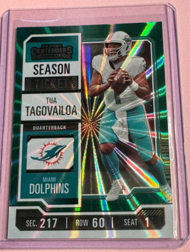 2023 Panini Contenders Football | Tua Tagovailoa No.64 | Dolphins ST Green Laser