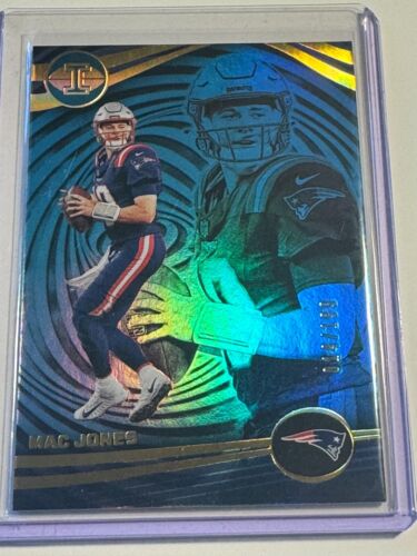 2023 PANINI | ILLUSIONS | Mac Jones No.75 | Patriots | 014/199 Light Blue Trophy