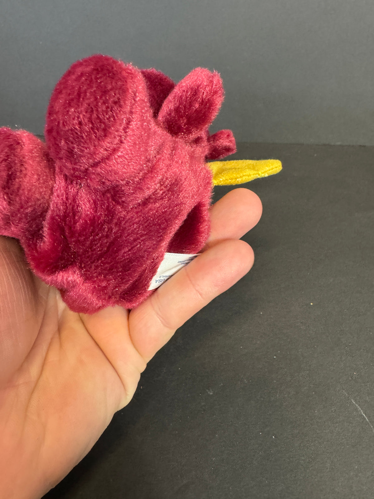 402 - Aurora Palm Pals Burgundy Red Dragon Plush Stuffed Animal Mini