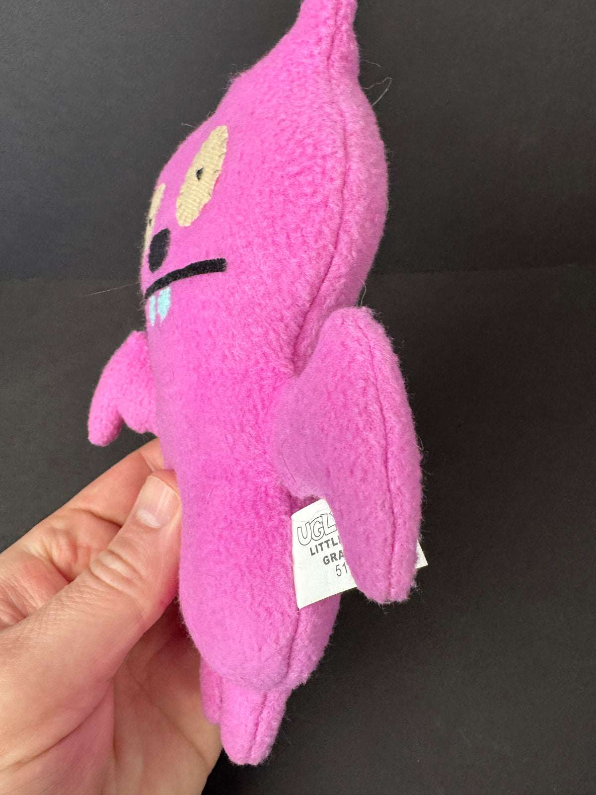 568 - Vintage Uglydoll Little Uglys GRAGON Pink Plush Pretty Ugly LLC Toy