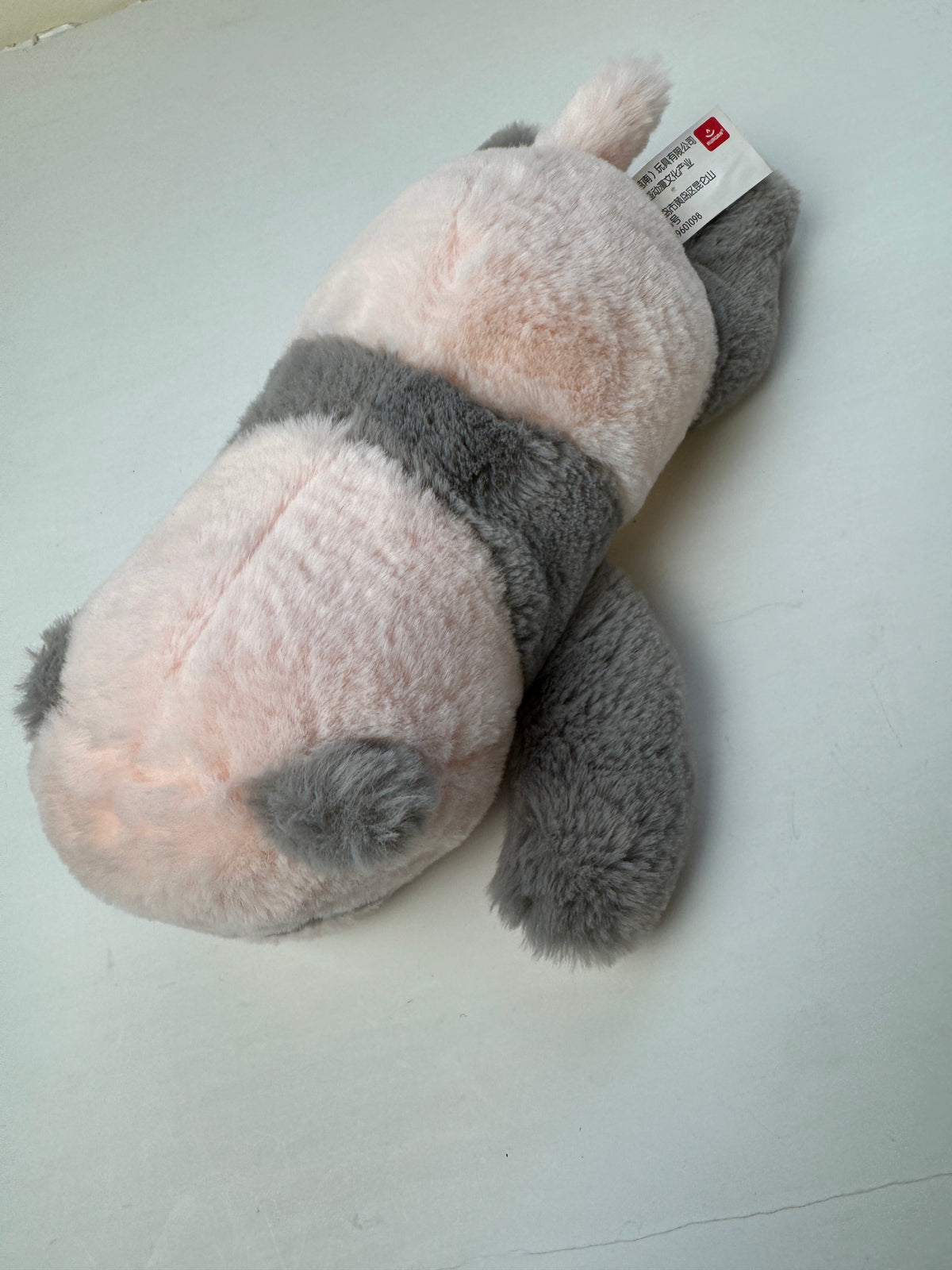 104 - Aurora Pink Newborn Panda Bear Plush pie Stuffed Animal Toy 12”