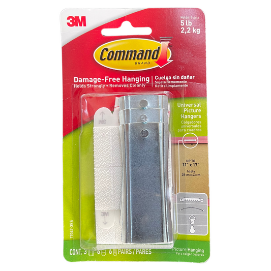 3M Command Brand Damage-Free Hanging (Holds 5 lbs) Universal Picture Hangers