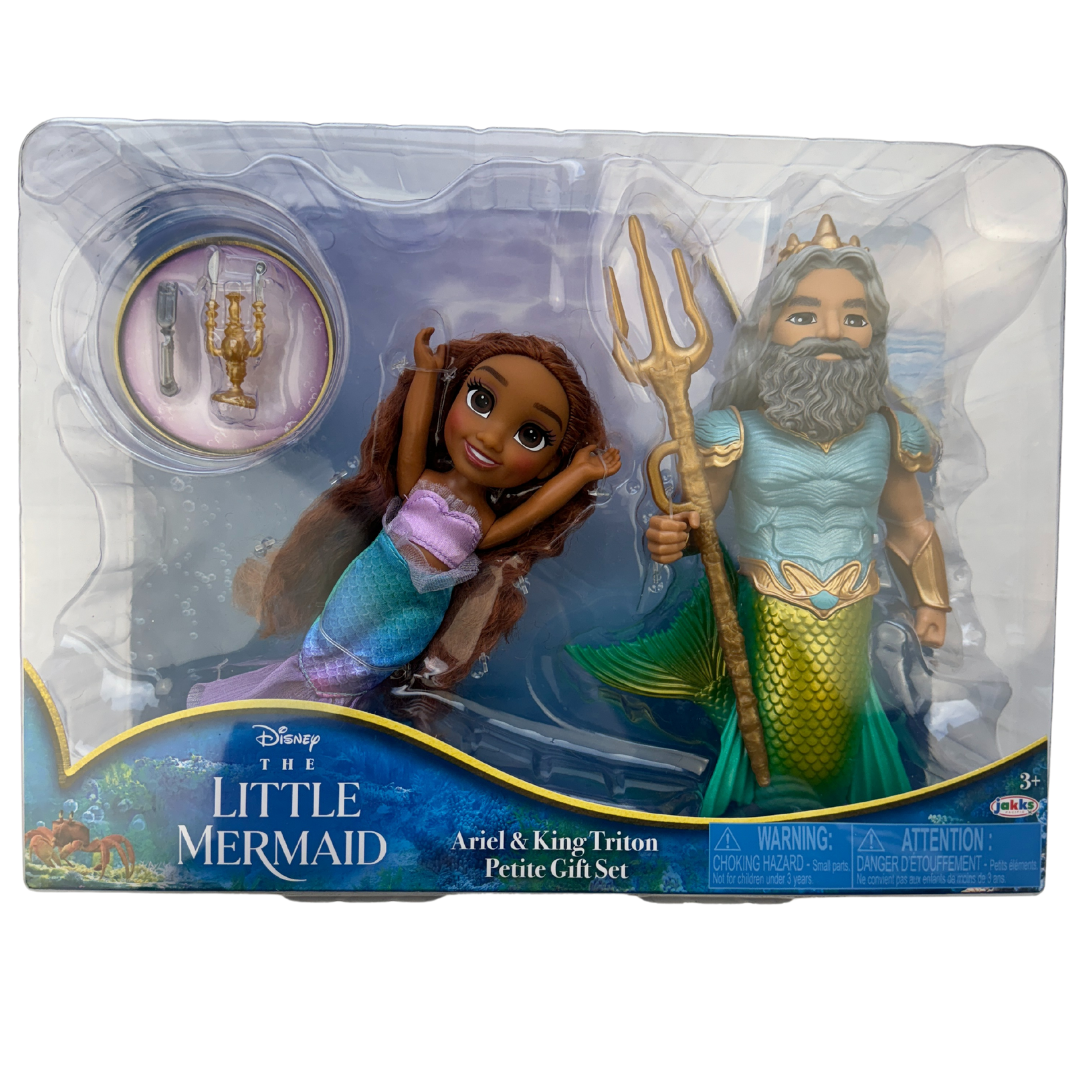 Disney's The Little Mermaid Ariel & King Triton Petite Gift Set - Dive into Magical Adventures!