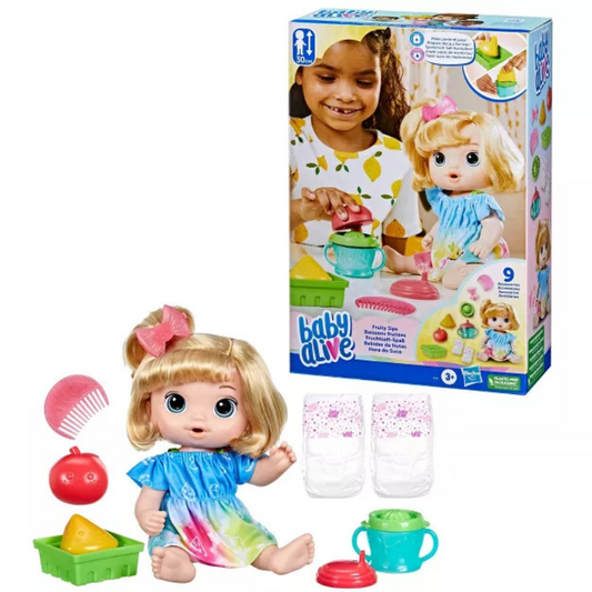 Baby Alive Fruity Sips Baby Doll - Blonde Hair/Blue Eyes