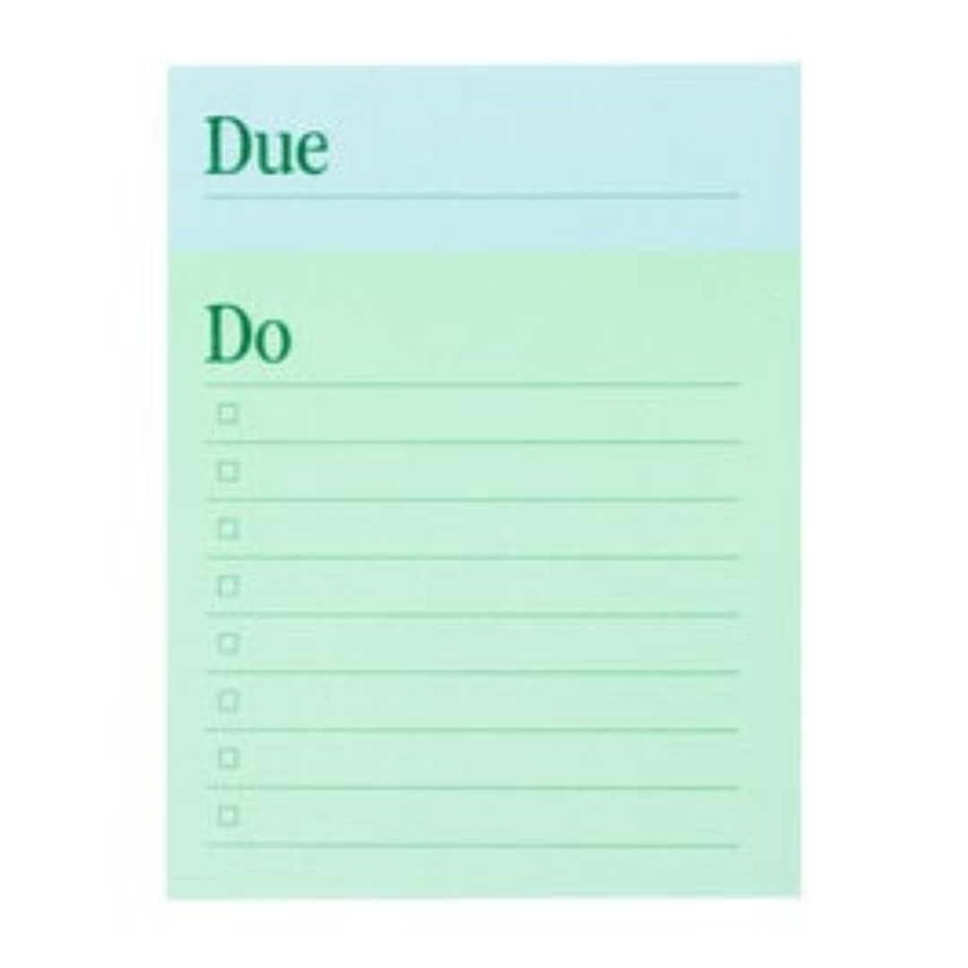 Noted by Post-it Mini List Notes, Blue and Green Sticky