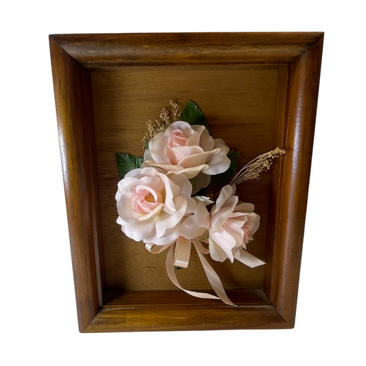 Vintage Frame with Pink Flower