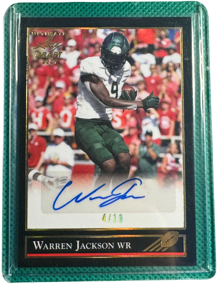 2021 Leaf Football Warren Jackson BG-WJ1 WR Auto /10