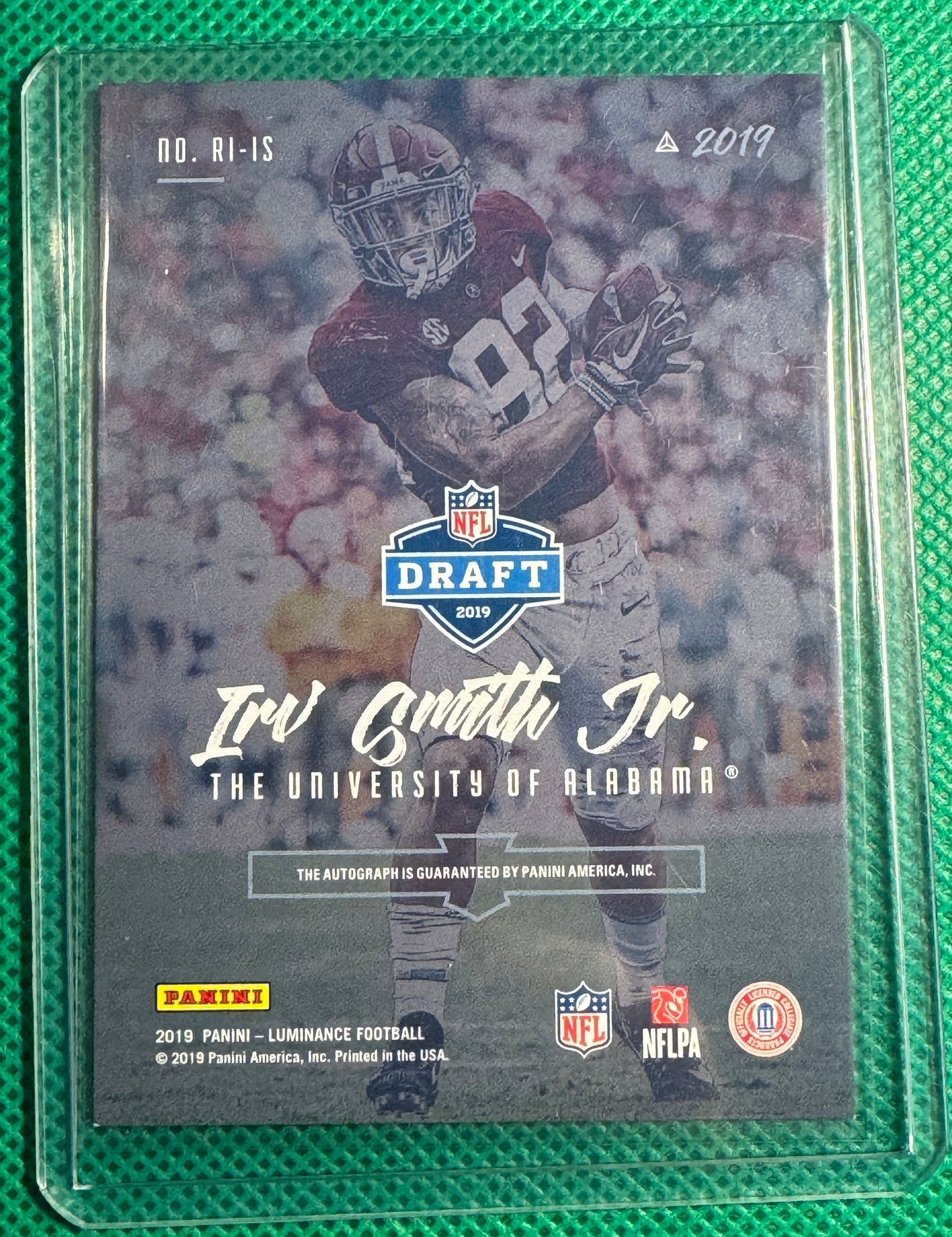 2019 Panini Luminance Football Irv Smith Jr #RI-IS Texans Practice Auto /99