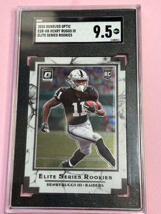 2020 Donruss Optic Henry Ruggs III No.ESR-HR Raiders RC SGC 9.5 Slab