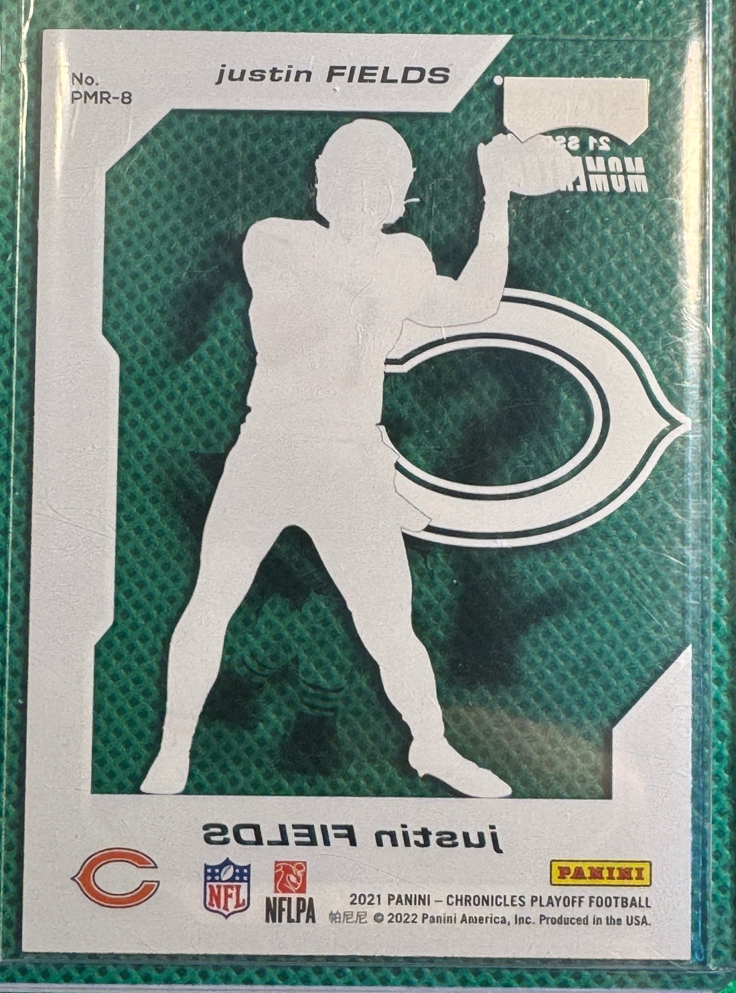 2021 Panini Chronicles Playoff Football justin FIELDS #PMR-8 Bears RC