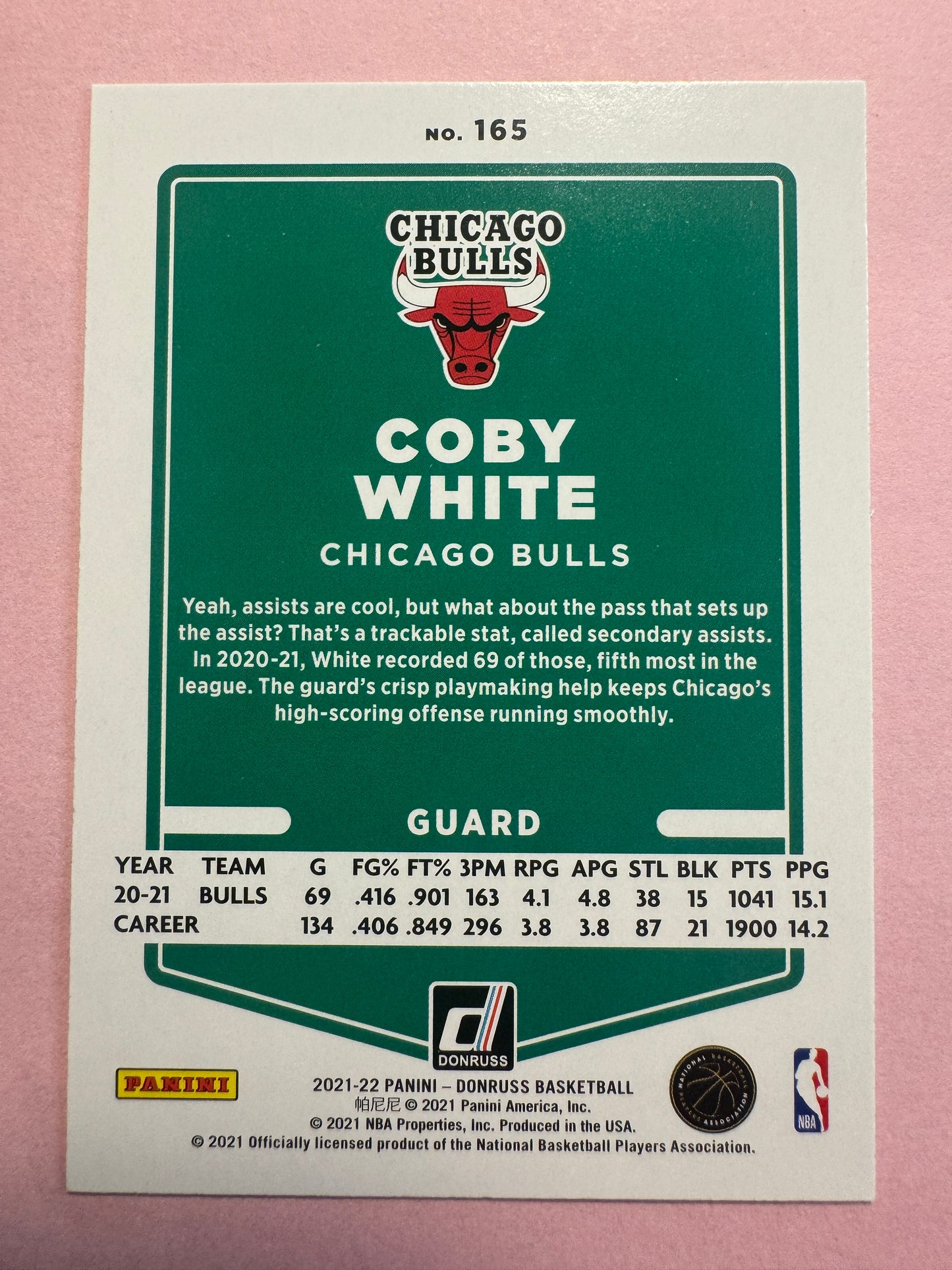 2021 Panini Donruss Basketball Coby White #165