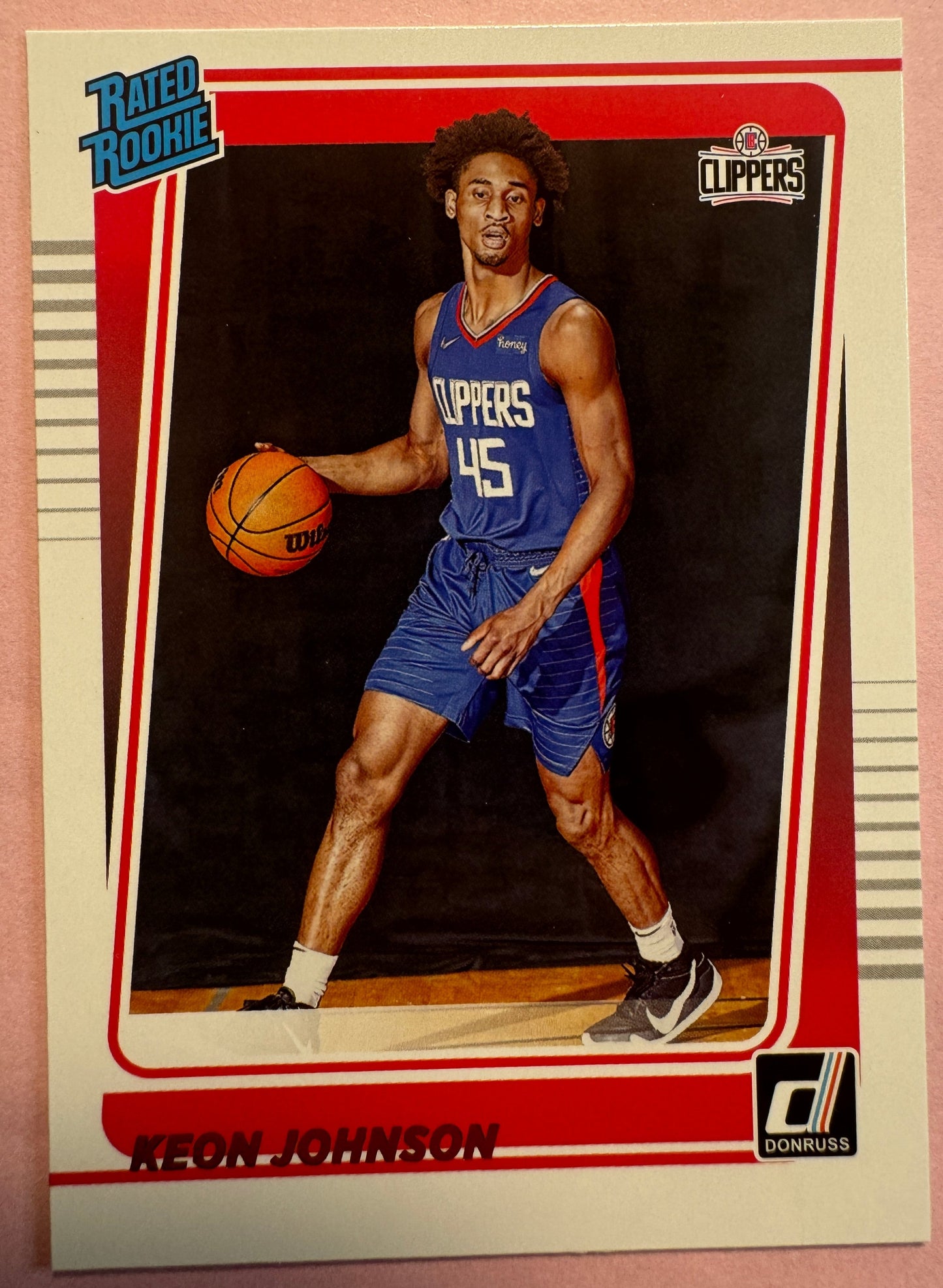 2021 Panini Donruss Basketball Keon Johnson #242 Clippers Rated Rookie