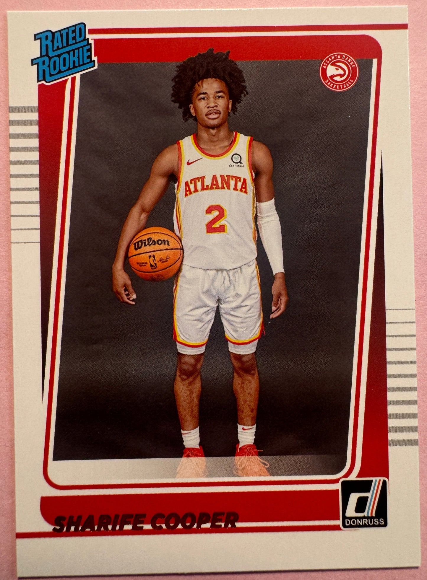 2021 Panini Donruss Basketball Sharife Cooper #208 Hawks Rated Rookie