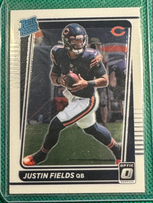 2021 Panini Donruss Optic Football Justin Fields #204 Bears Rated Rookie