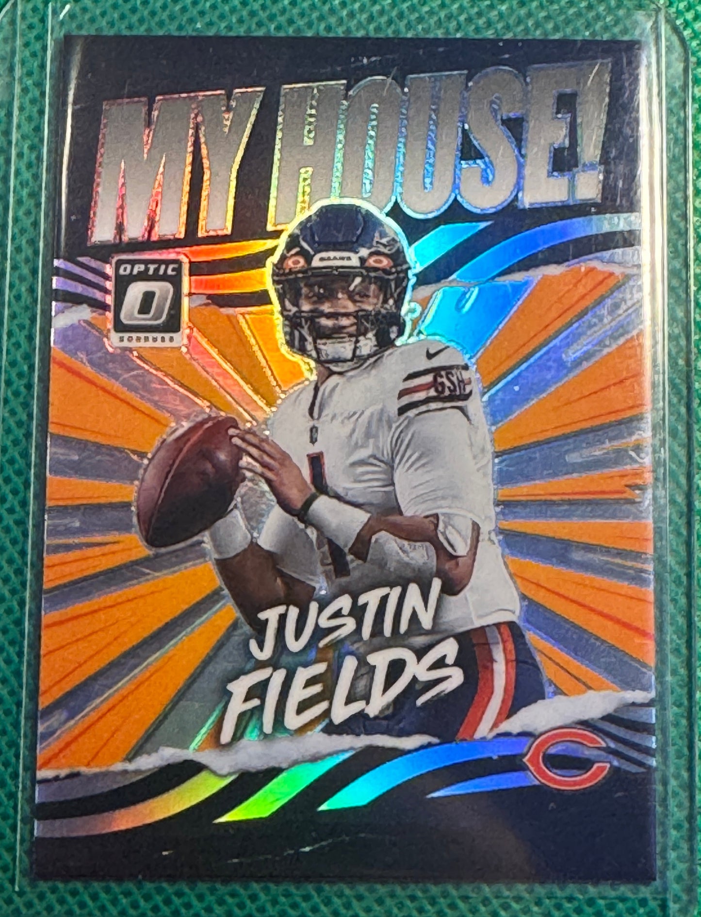 2021 Panini Donruss Optic Football Justin Fields #MH-4 Bears My House Silver Prizm