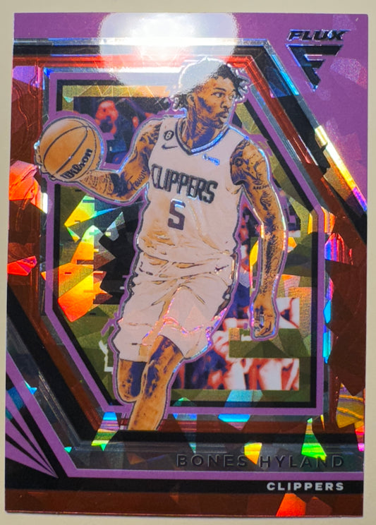 2022-23 PANINI | FLUX BASKETBALL | BONES HYLAND NO.184 | RED CRACKED ICE