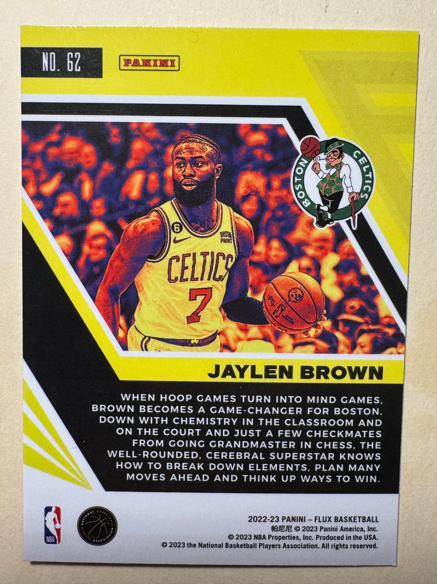 2022-23 PANINI | FLUX BASKETBALL | JAYLEN BROWN NO.62 | CELTICS