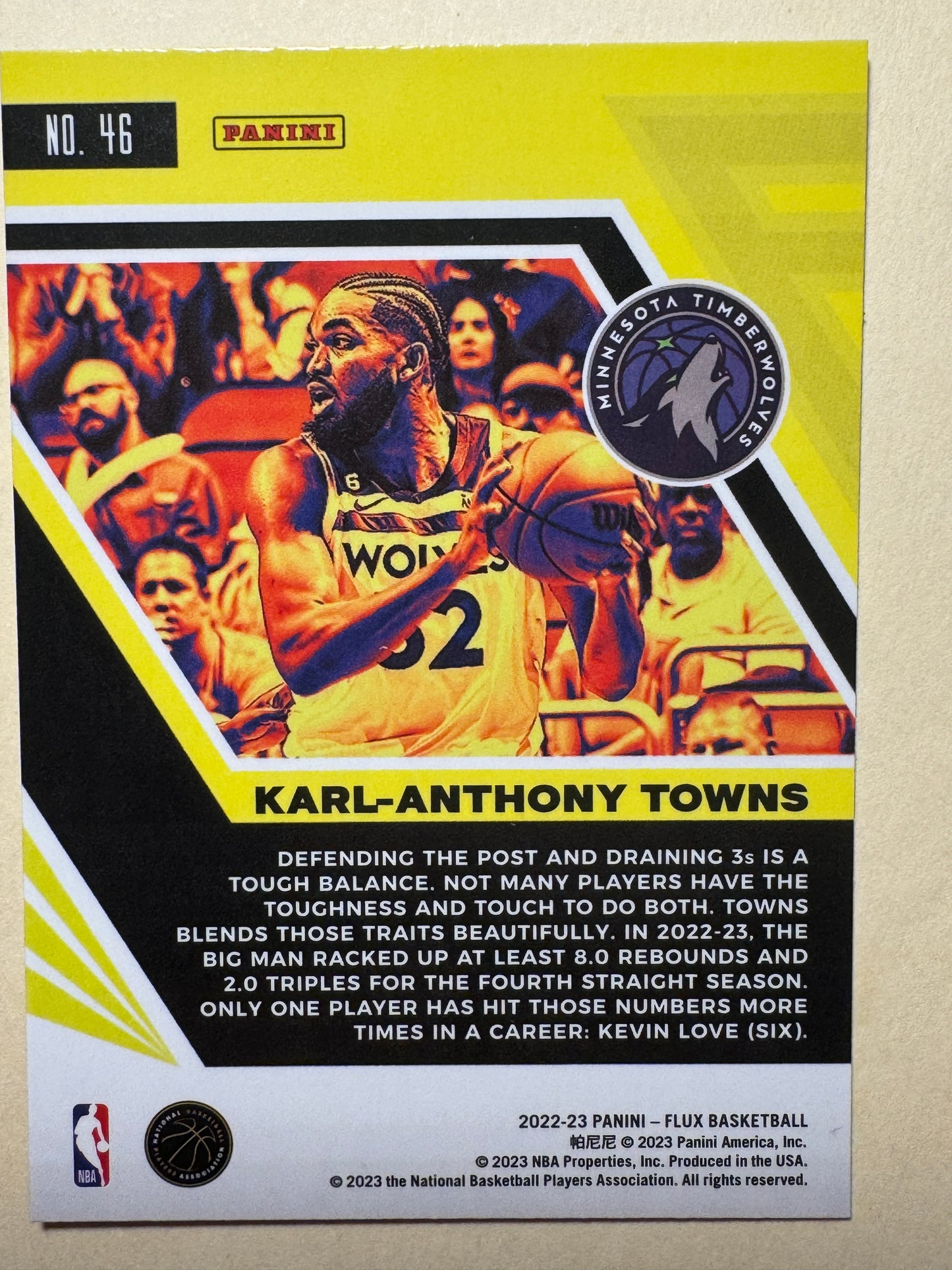 2022-23 PANINI | FLUX BASKETBALL | KARL-ANTHONY TOWNS NO.46