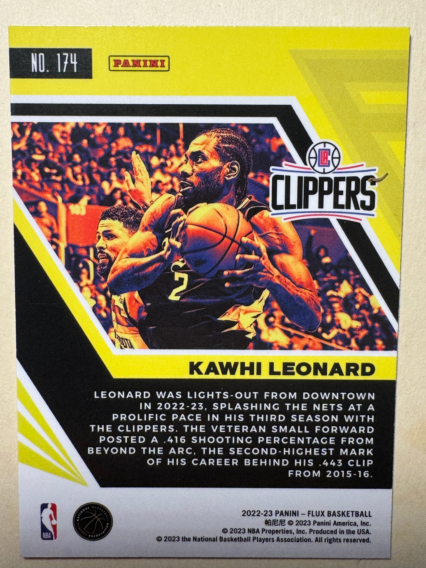 2022-23 PANINI | FLUX BASKETBALL | KAWHI LEONARD NO.174 | Clippers