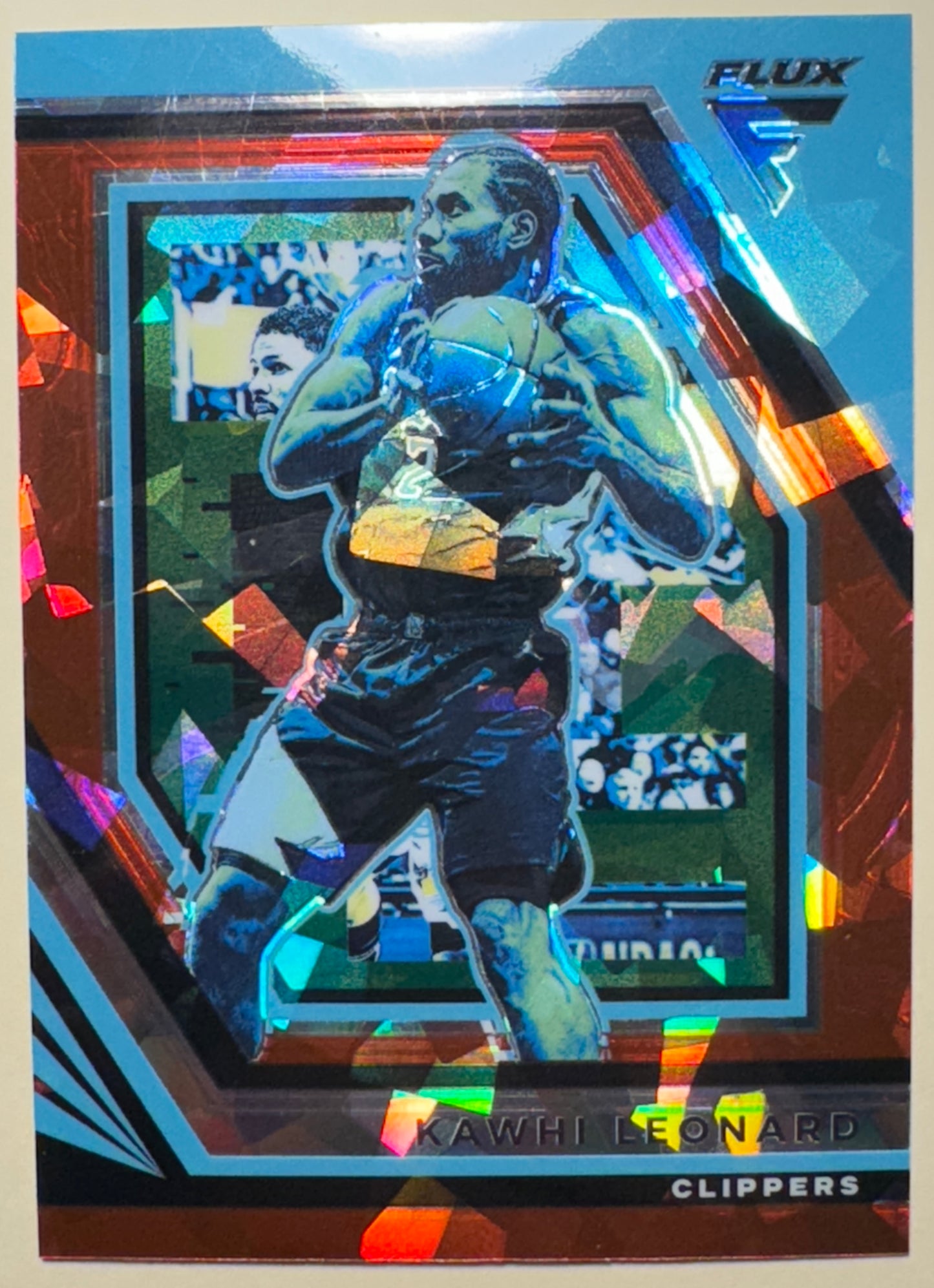 2022-23 PANINI | FLUX BASKETBALL | KAWHI LEONARD NO. 174 | RED CRACKED ICE