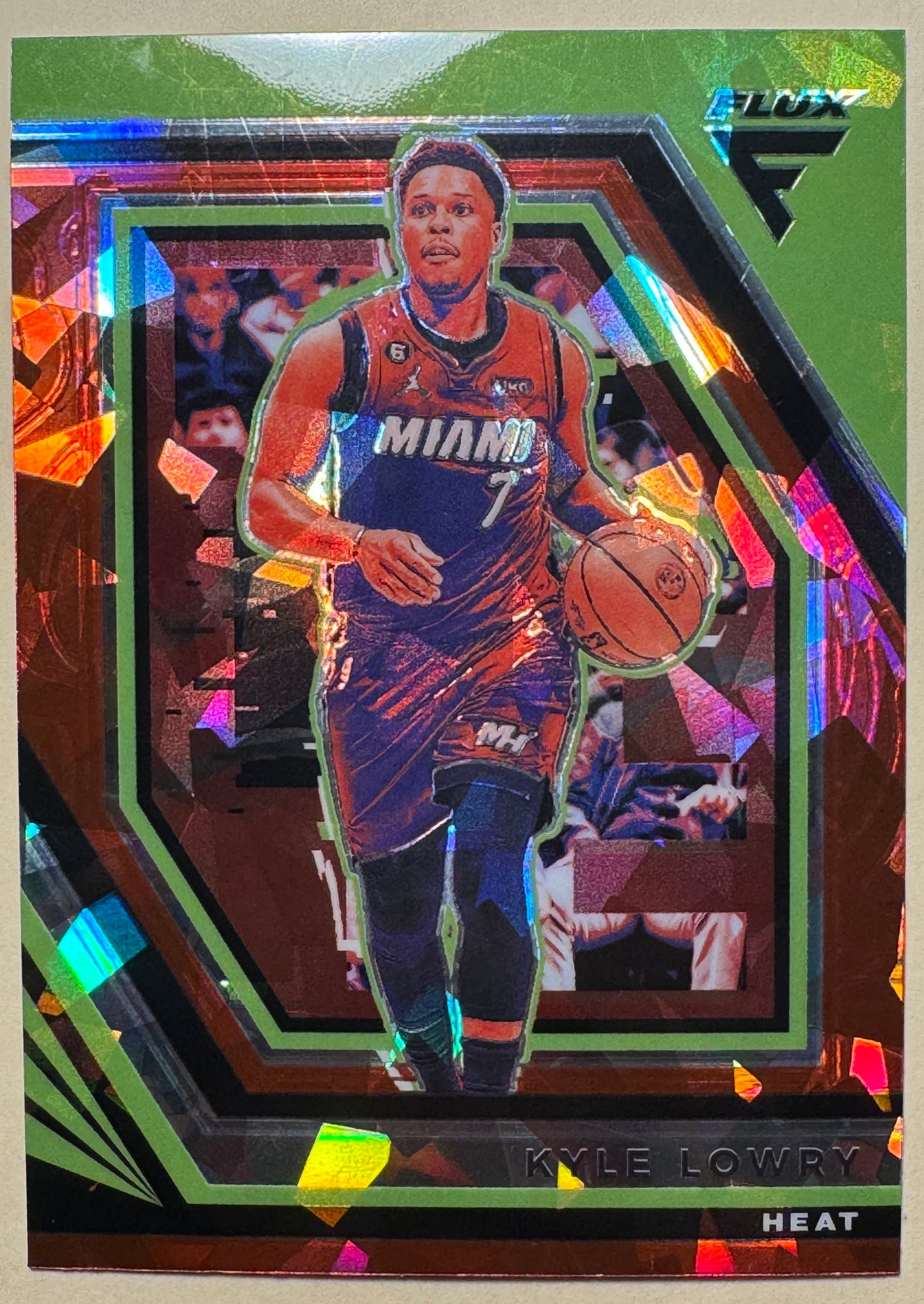 2022-23 PANINI | FLUX BASKETBALL | KYLE LOWRY NO. 50 | HEAT | RED CRACKED ICE