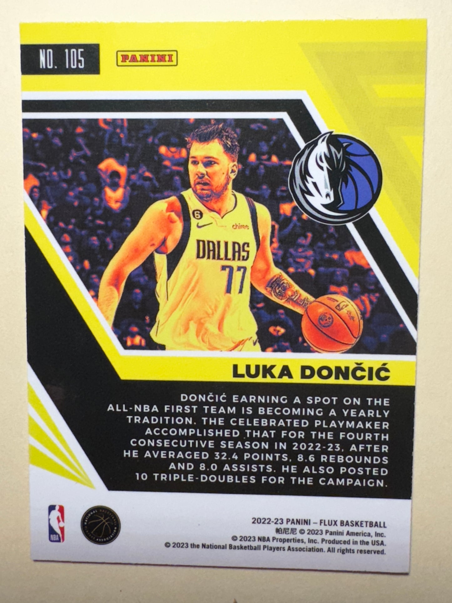 2022-23 PANINI | FLUX BASKETBALL | LUKA DONCIC NO.105 | MAVERICKS