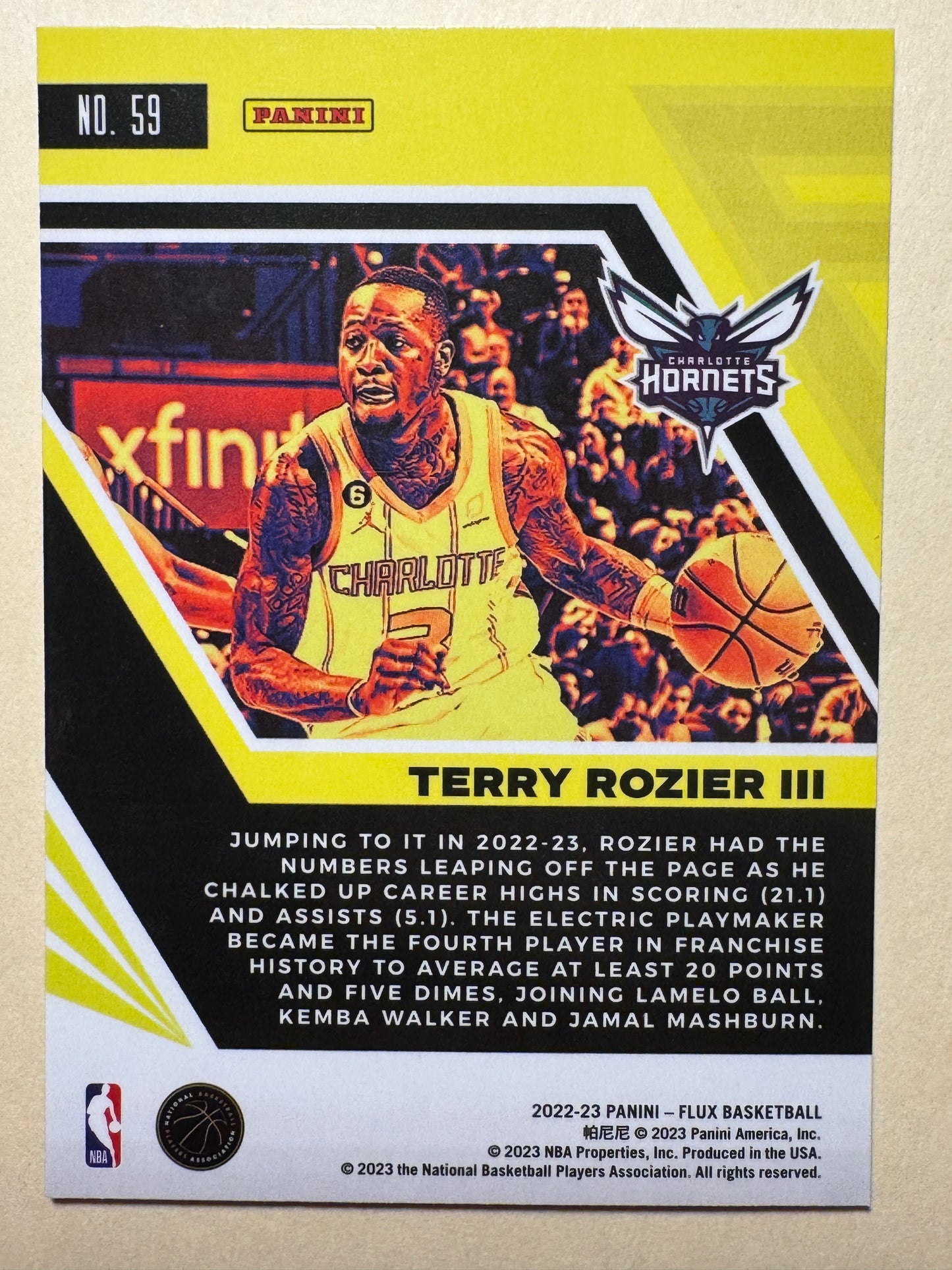 2022-23 PANINI | FLUX BASKETBALL | TERRY ROZIER III NO.59 | HORNETS